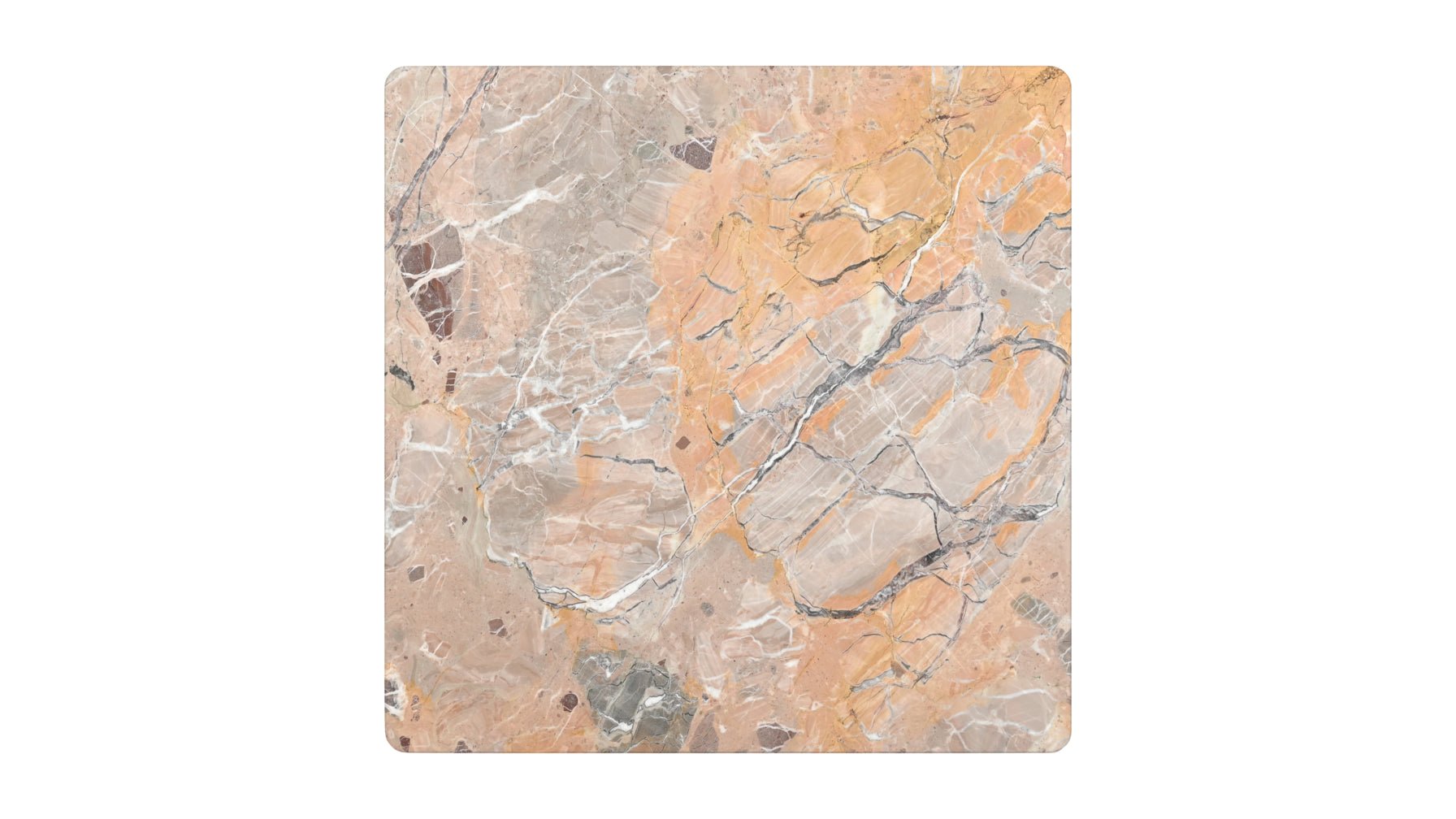 Table basse Form Lavante en marbre et teck