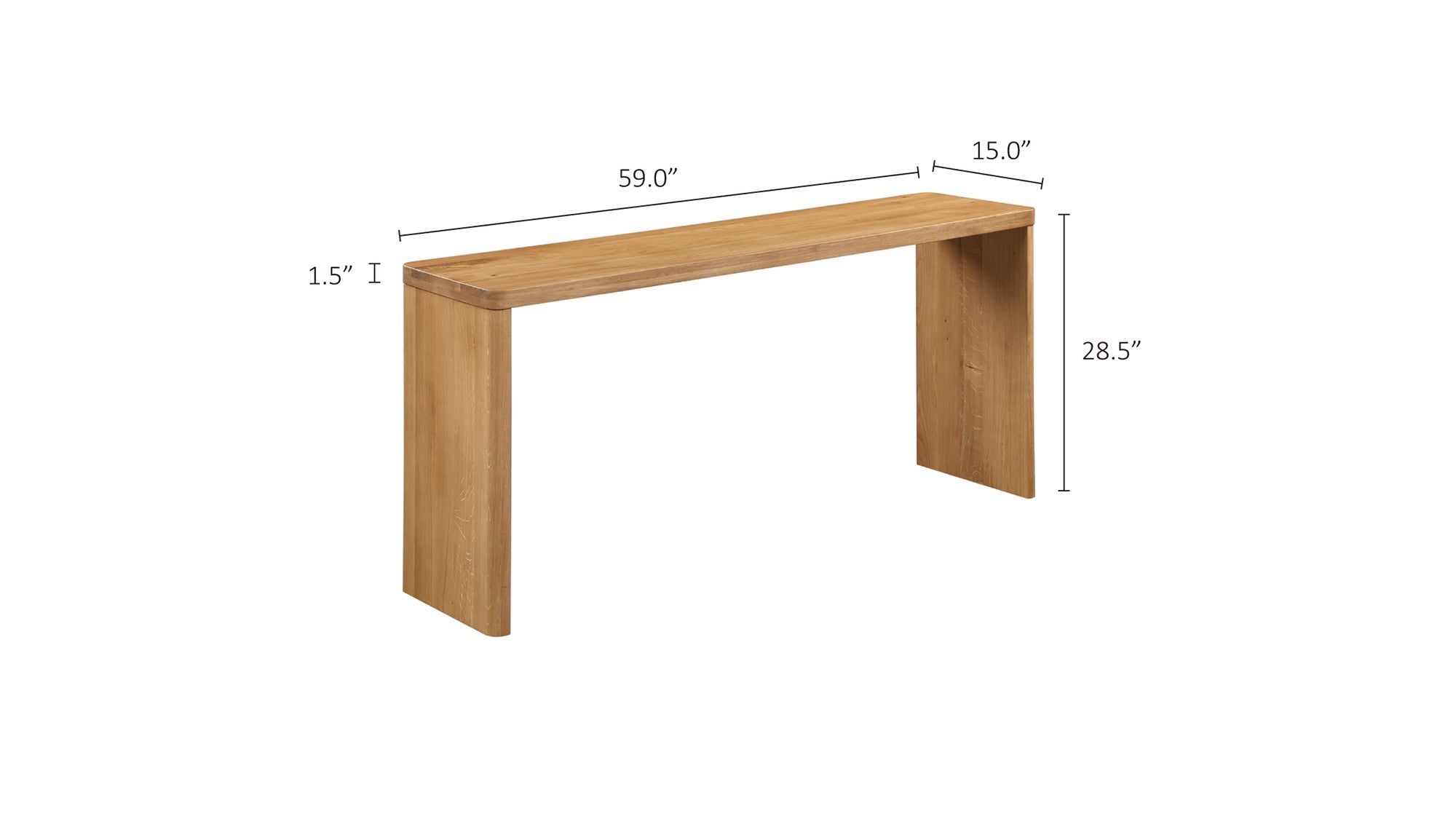 Console Form, grand modèle, chêne