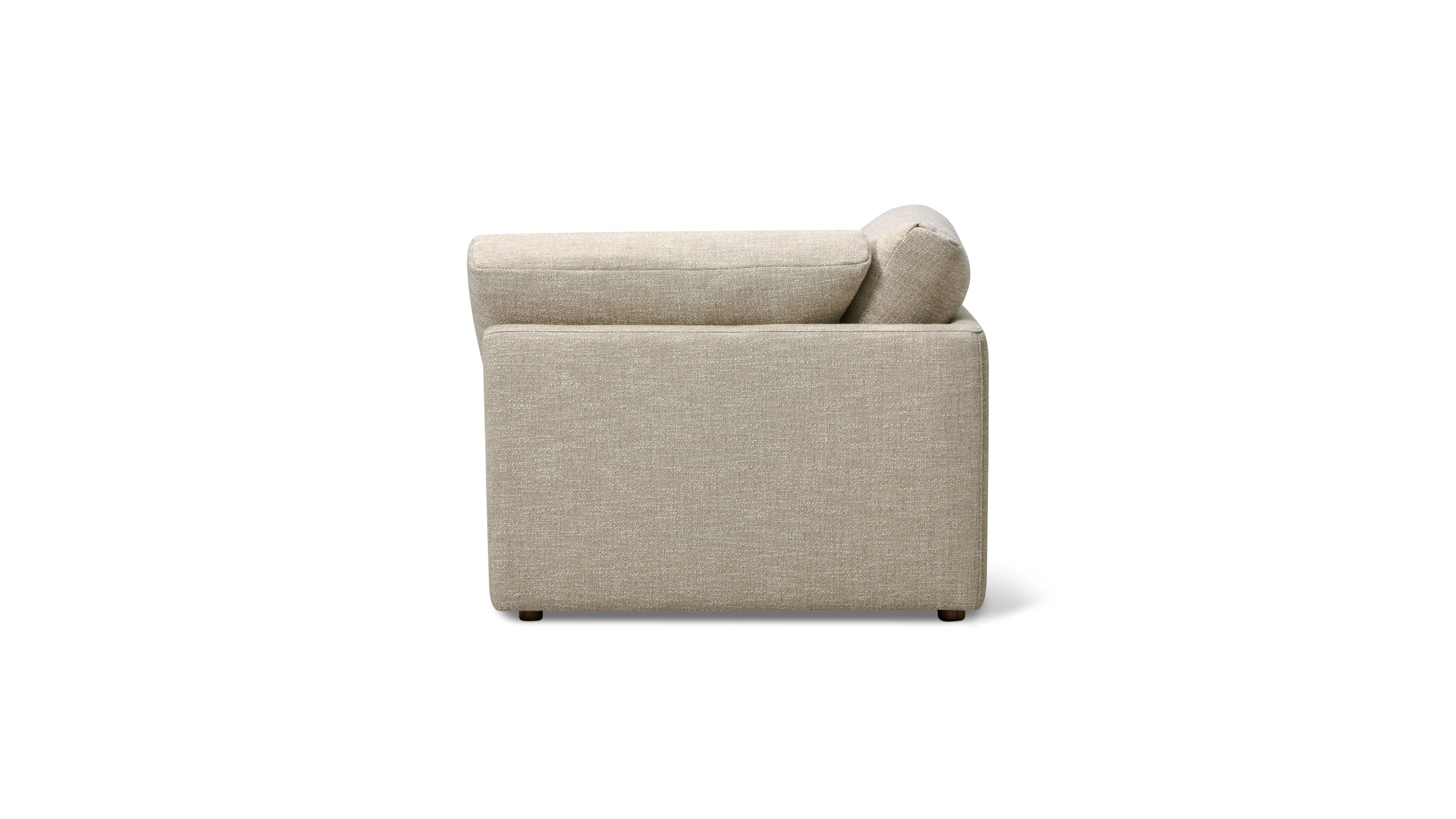 Fauteuil d'angle relaxant, lin