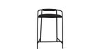 Tabouret de comptoir Slow Mornings, cuir anthracite/métal noir