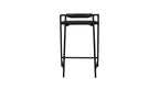 Tabouret de comptoir Slow Mornings, cuir anthracite/métal noir