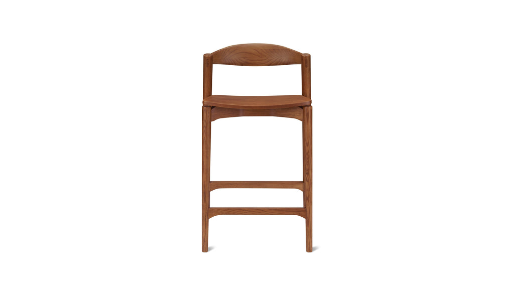 Tabouret de bar Haven, noyer teinté