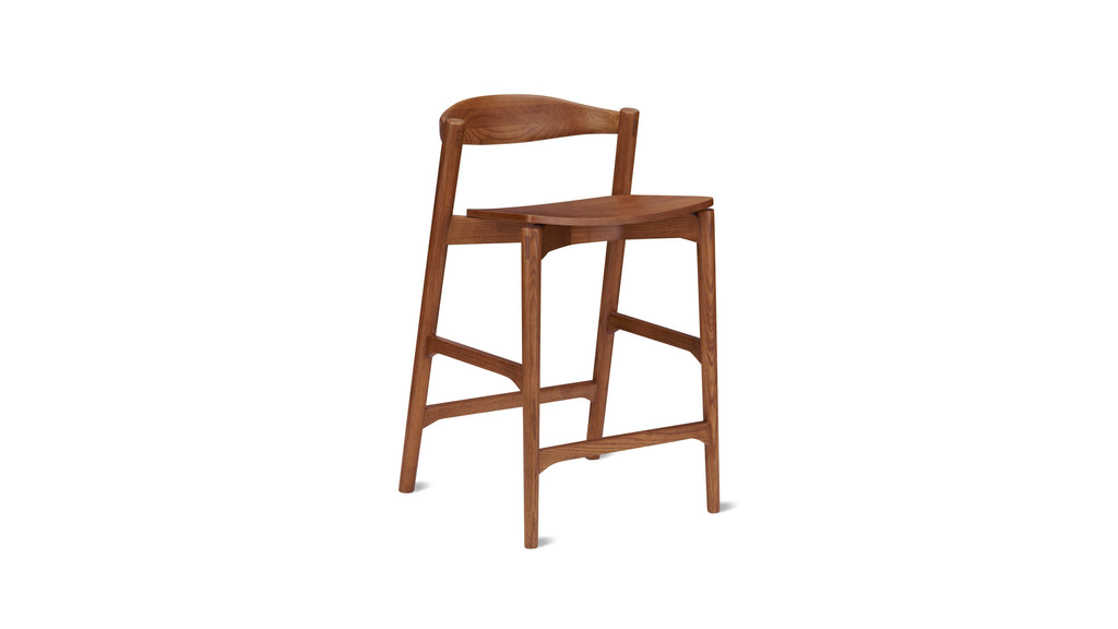 Tabouret de bar Haven, noyer teinté