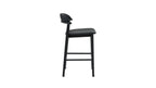 Tabouret de bar Count On Me, chêne noir, assise noire