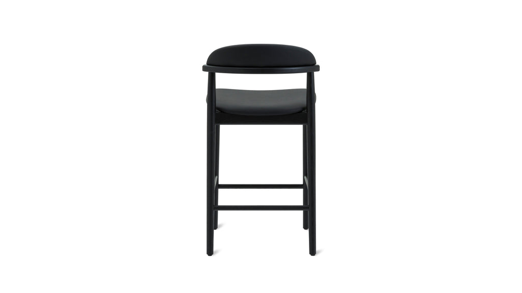 Tabouret de bar Count On Me, chêne noir, assise noire