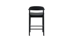 Tabouret de bar Count On Me, chêne noir, assise noire