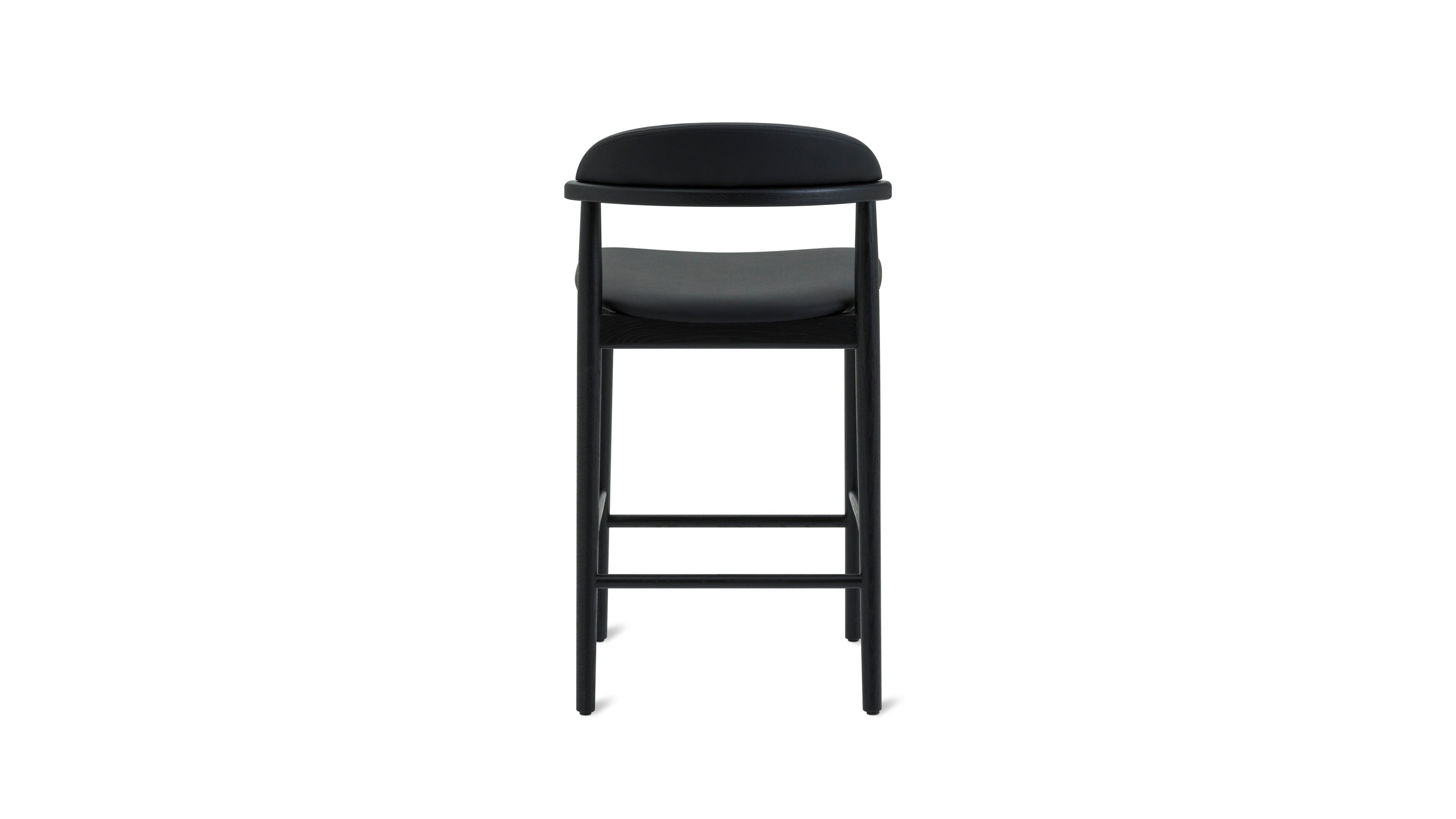 Tabouret de bar Count On Me, chêne noir, assise noire