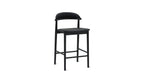 Tabouret de bar Count On Me, chêne noir, assise noire