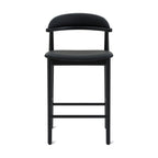 Tabouret de bar Count On Me, chêne noir, assise noire