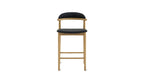Tabouret de bar Count On Me, chêne, assise noire