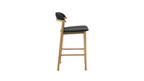 Tabouret de bar Count On Me, chêne, assise noire