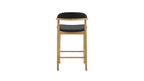 Tabouret de bar Count On Me, chêne, assise noire