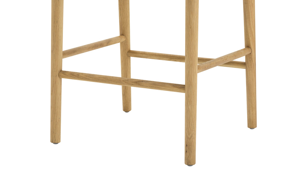 Tabouret de bar Count On Me, chêne, assise noire