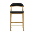 Tabouret de bar Count On Me, chêne, assise noire