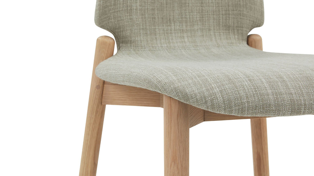 Tabouret de bar pour repas, chêne/taupe