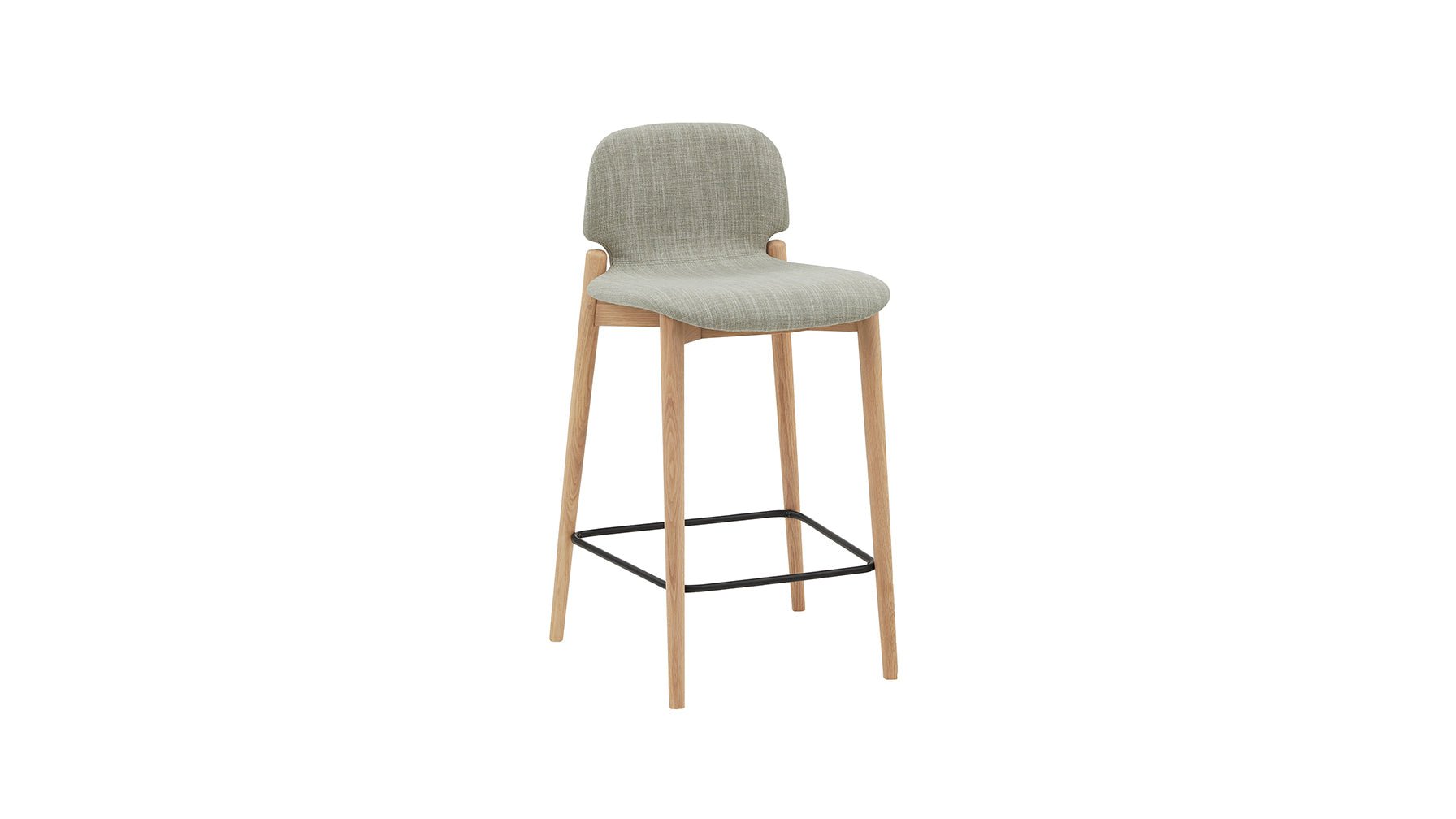 Tabouret de bar pour repas, chêne/taupe