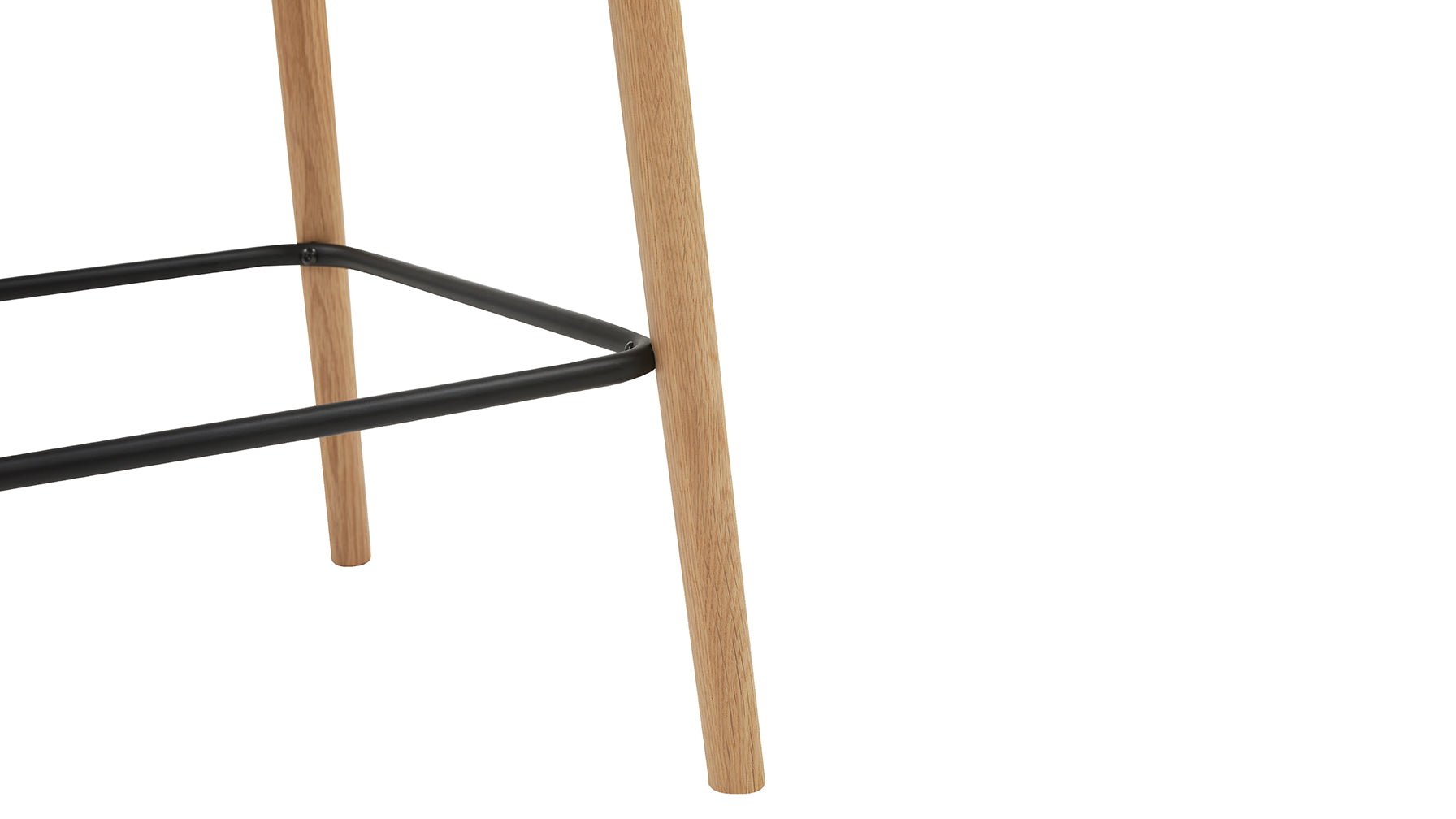 Tabouret de bar pour repas, chêne/taupe