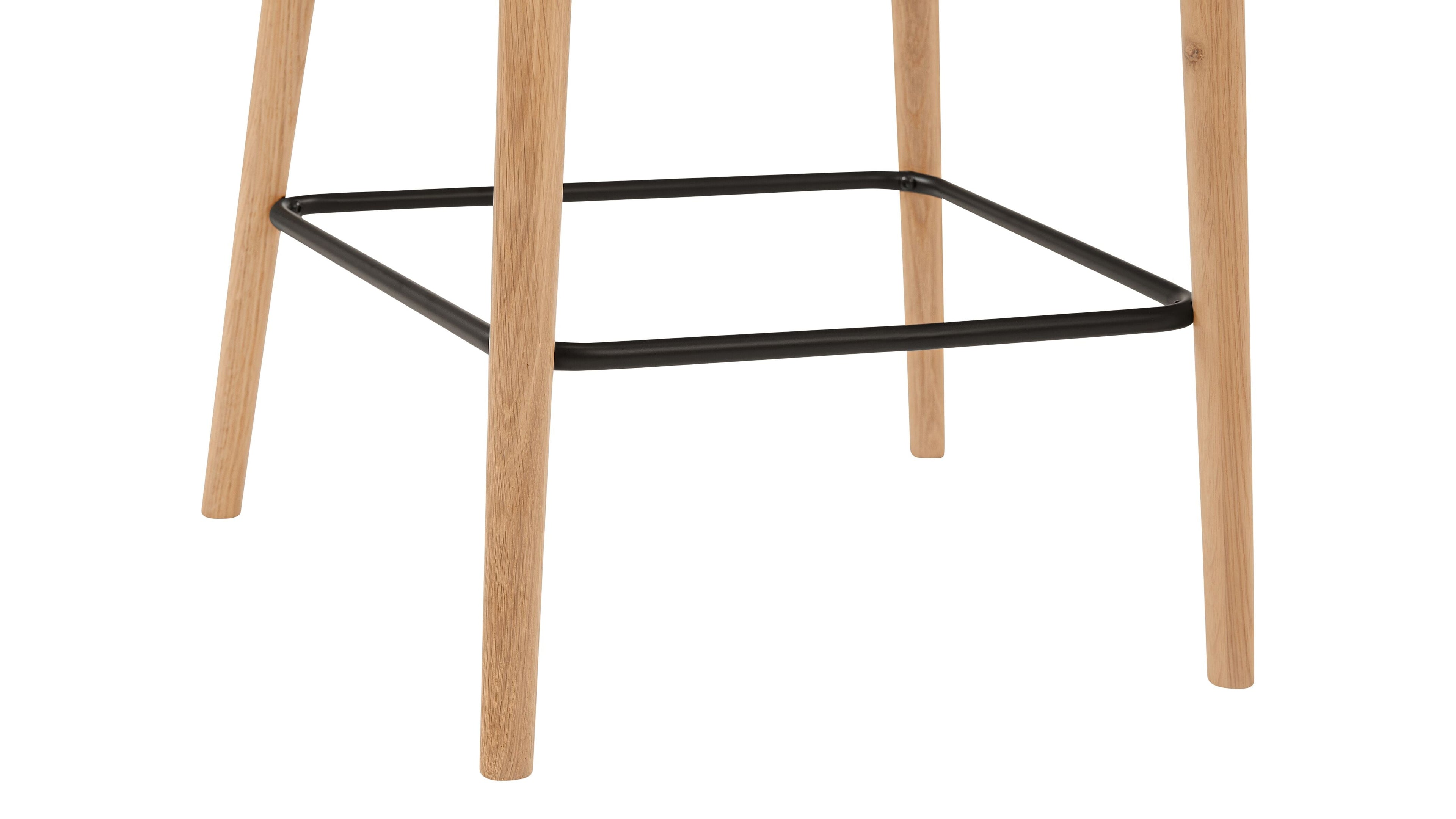 Tabouret de bar pour repas, chêne/noyer