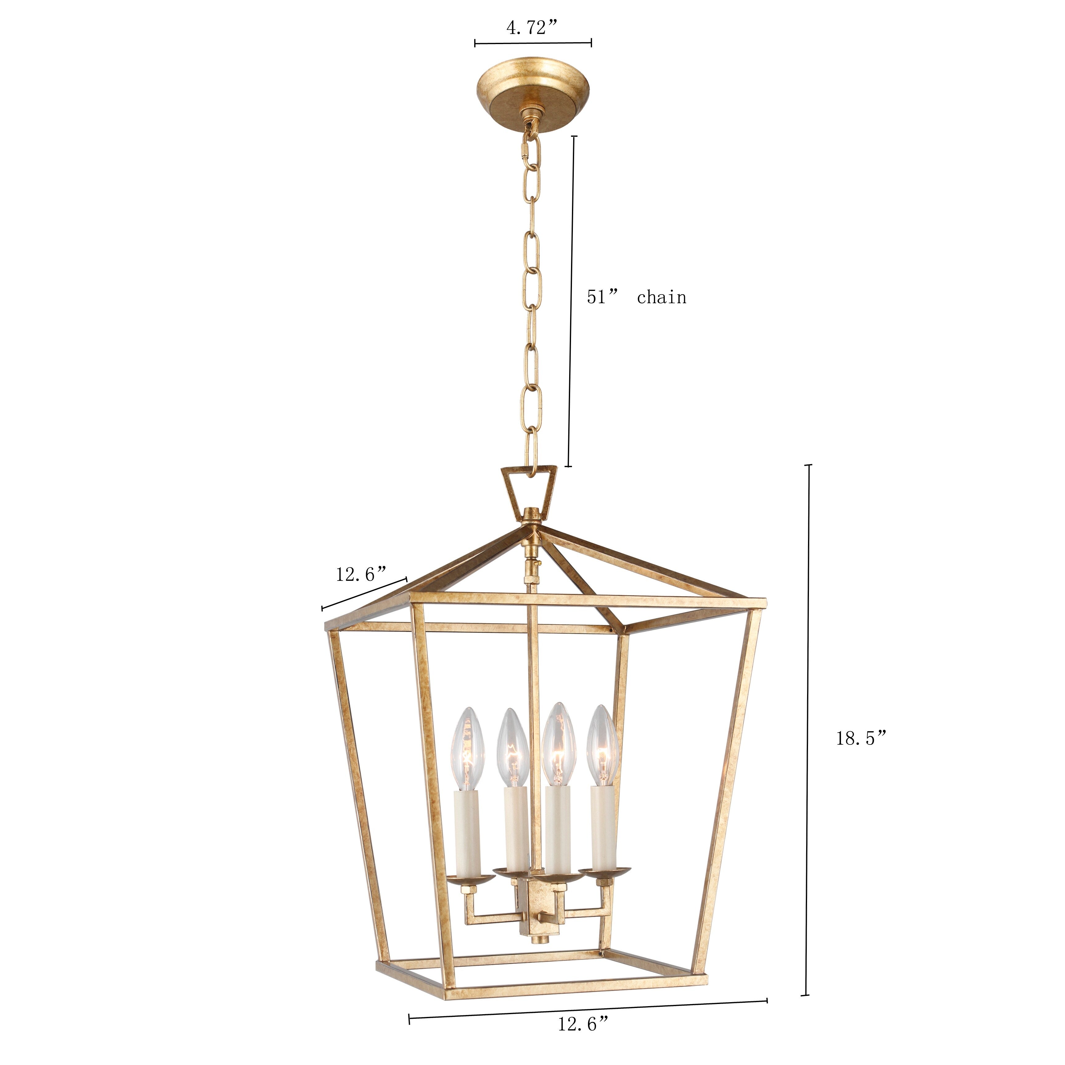 Lustre suspendu style lanterne à bougie pour escalier ou îlot de cuisine - N/A
