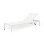 Chaise longue d'extérieur en aluminium Cape Coral (lot de 2) par Christopher Knight Home - 77,56 po x 25,20 po x 11,80 po