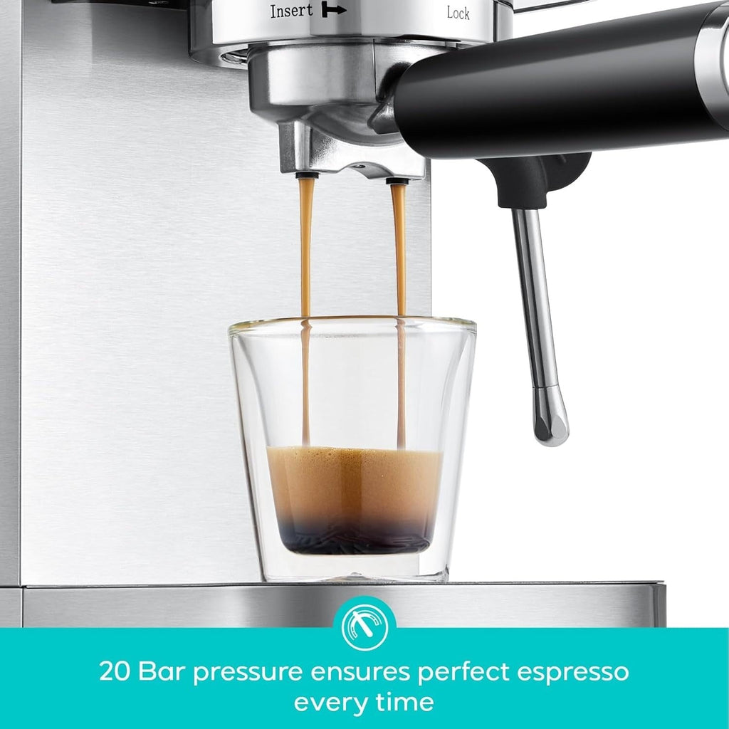 Machine à expresso professionnelle Casabrews 3700E 20 bars avec mousseur à lait - N/A