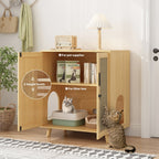 Bac à litière pour chat, maison pour chat, table d'appoint, porte, armoire, bibliothèque