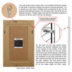 Miroir mural rectangulaire biseauté en perles de champagne - Transparent