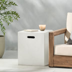 Christopher Knight Home - Table d'appoint d'extérieur en béton léger Aidan avec support pour réservoir