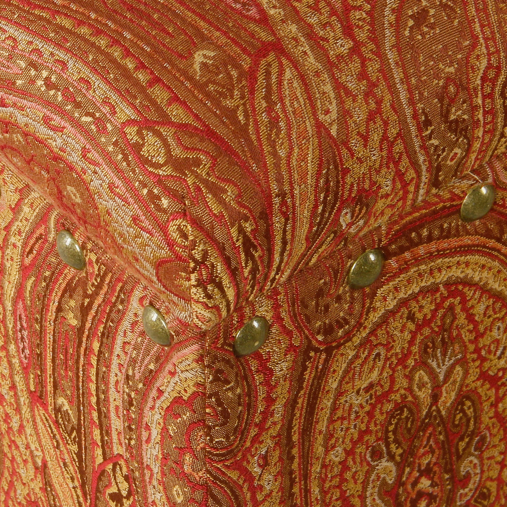 Banc de rangement rembourré Copper Grove Muscari avec bordure cloutée