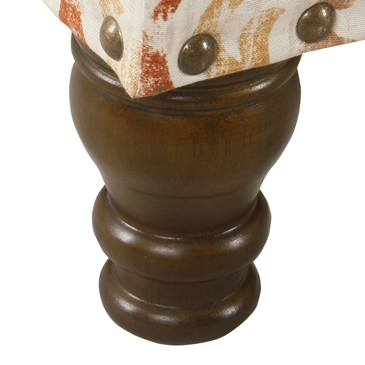 Banc de rangement rembourré Copper Grove Muscari avec bordure cloutée