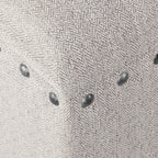 Banc de rangement rembourré Copper Grove Muscari avec bordure cloutée