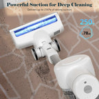 Aspirateur balai sans fil 3 en 1, léger pour tapis, sols durs, poils d'animaux et nettoyage de la maison