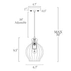 Suspension Coria en laiton moderne du milieu du siècle, 1 ampoule, chic, à intensité variable, pour îlot de cuisine, salle à manger en verre cannelé