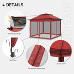 Gazebo escamotable en acier Cozywor de 11 pi x 11 pi avec moustiquaire