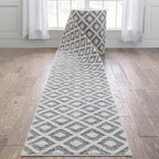 Tapis d'escalier moderne Harlow Trellis sur mesure