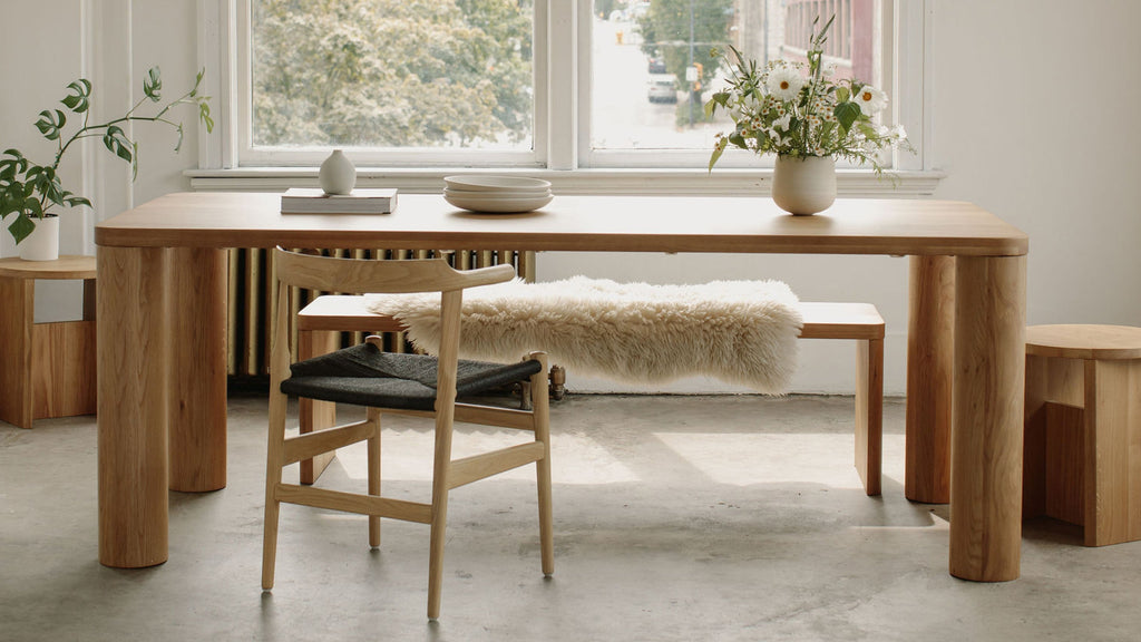 Table de salle à manger de campagne, 8 à 10 couverts, chêne
