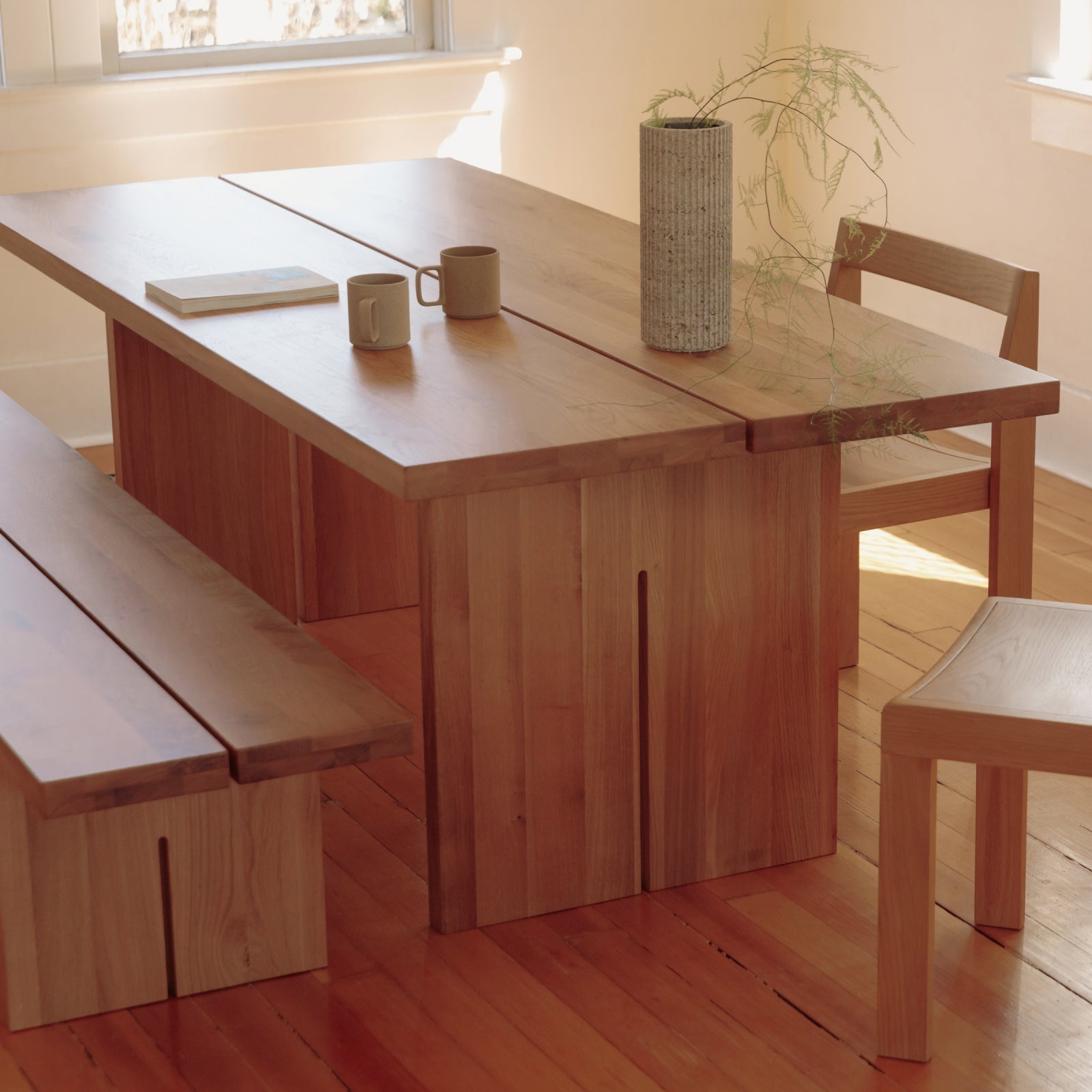 Table de salle à manger Plane, 6 à 8 couverts, chêne