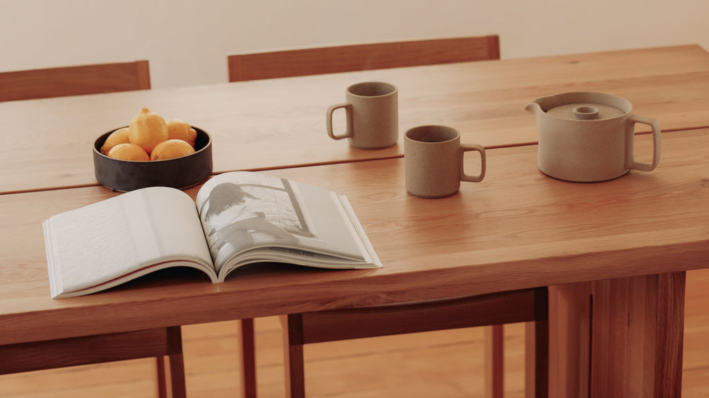 Table de salle à manger Plane, 6 à 8 couverts, chêne