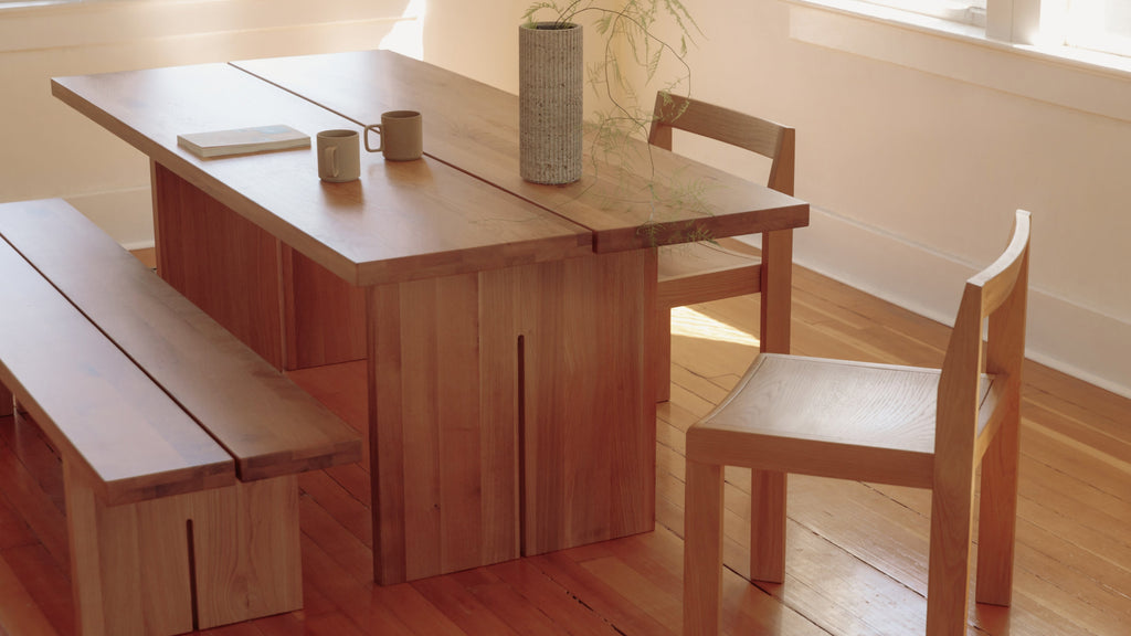 Table de salle à manger Plane, 4 à 6 couverts, chêne