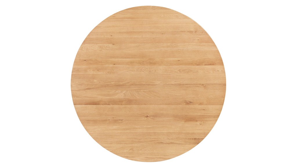 Table de salle à manger ronde à cadre, 6-7 couverts, chêne