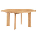 Table de salle à manger ronde à cadre, 6-7 couverts, chêne