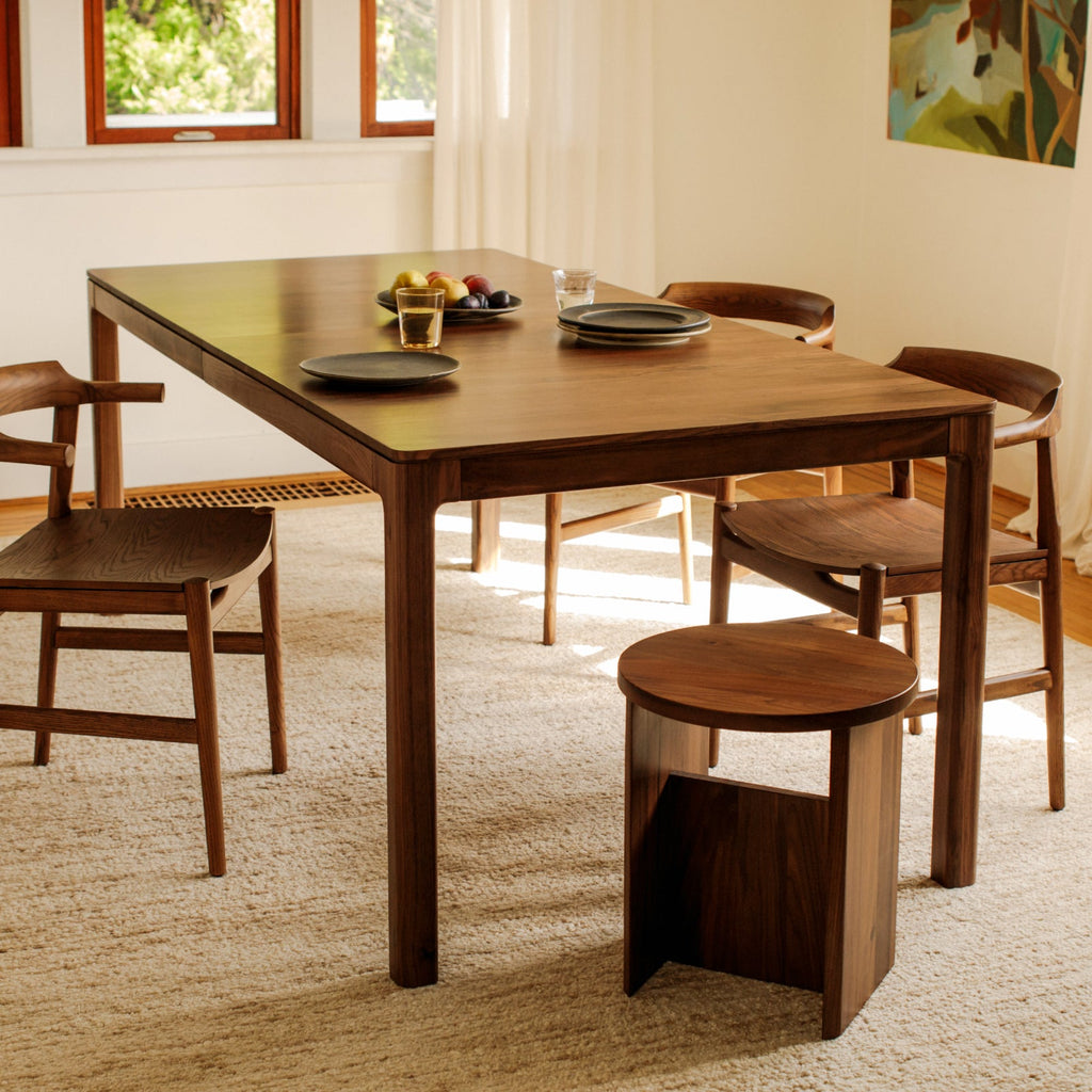 Table de salle à manger extensible Bridge, 6 à 10 couverts, noyer américain