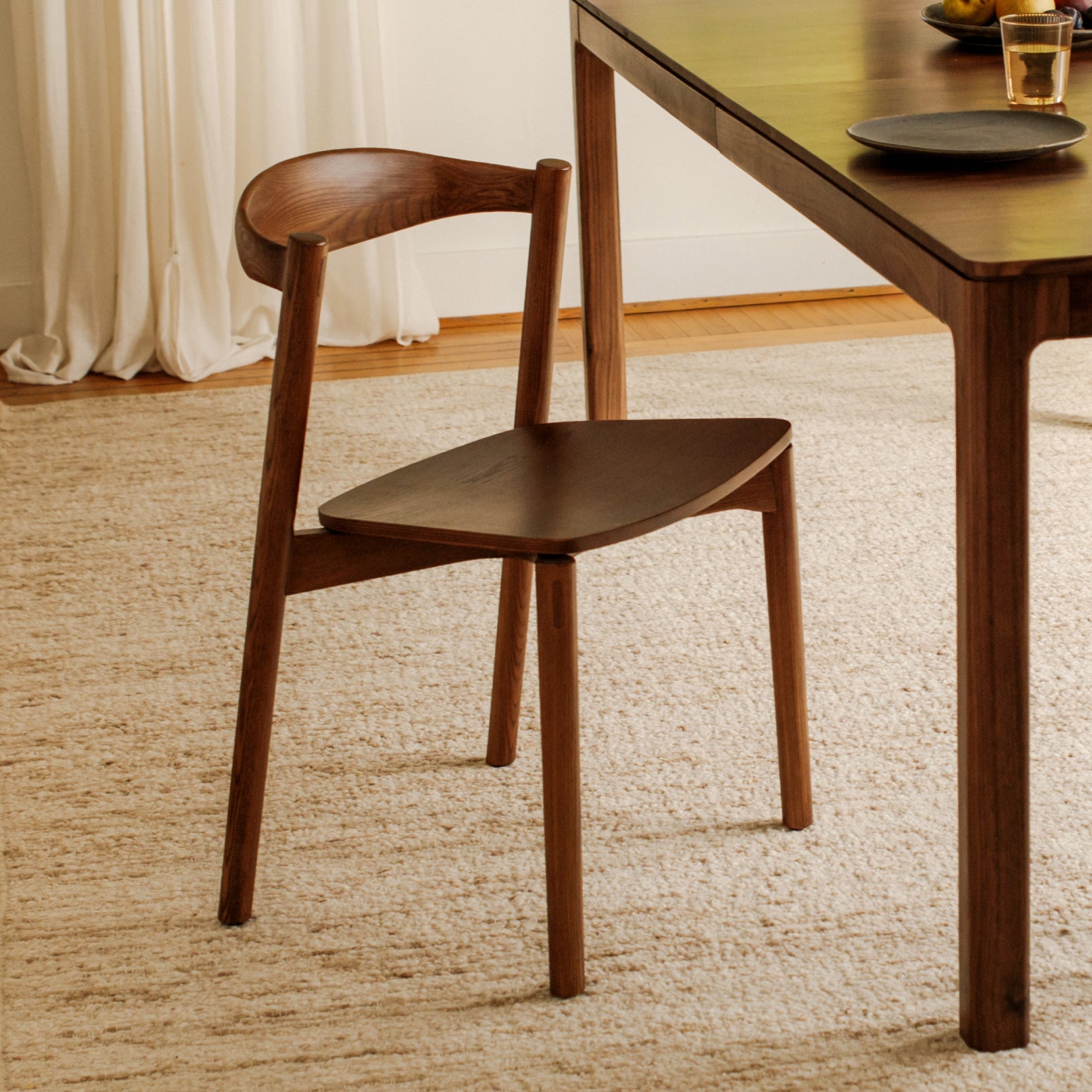 Chaises de salle à manger Haven (lot de deux), noyer teinté