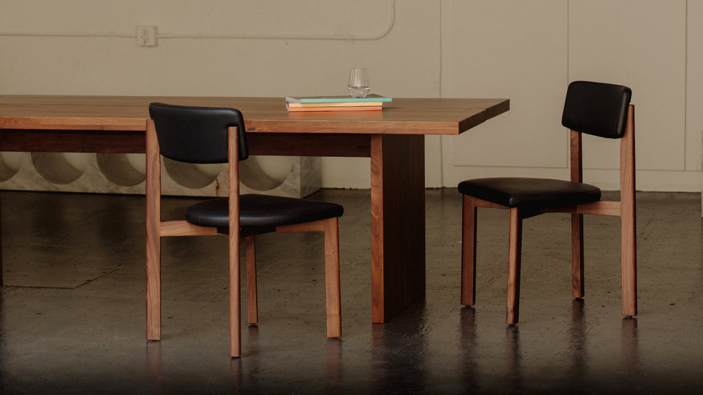 Chaise de salle à manger Frame, noyer, caviar