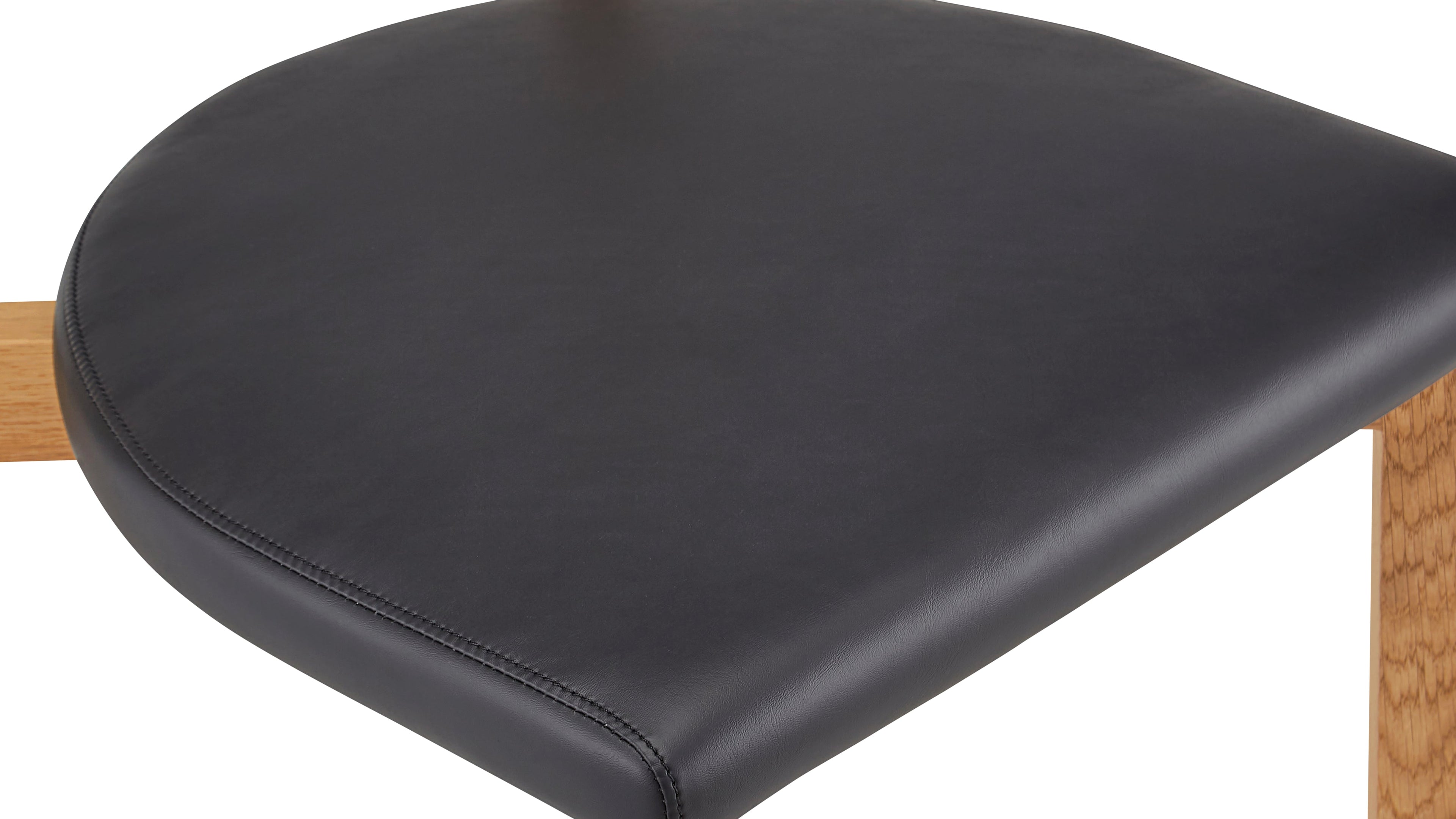 Chaise de salle à manger à cadre, chêne, caviar