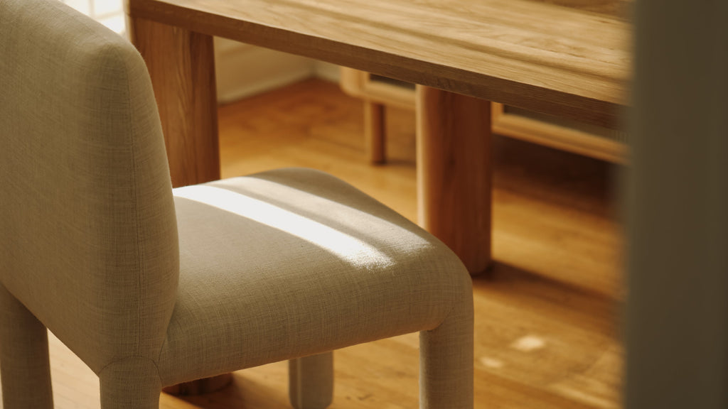 Autre chaise de salle à manger ronde (lot de deux), couleur parchemin