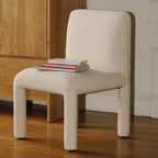 Autre chaise de salle à manger ronde (lot de deux), couleur parchemin