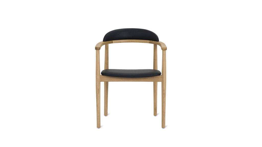 Chaise de salle à manger Count On Me, chêne, assise noire