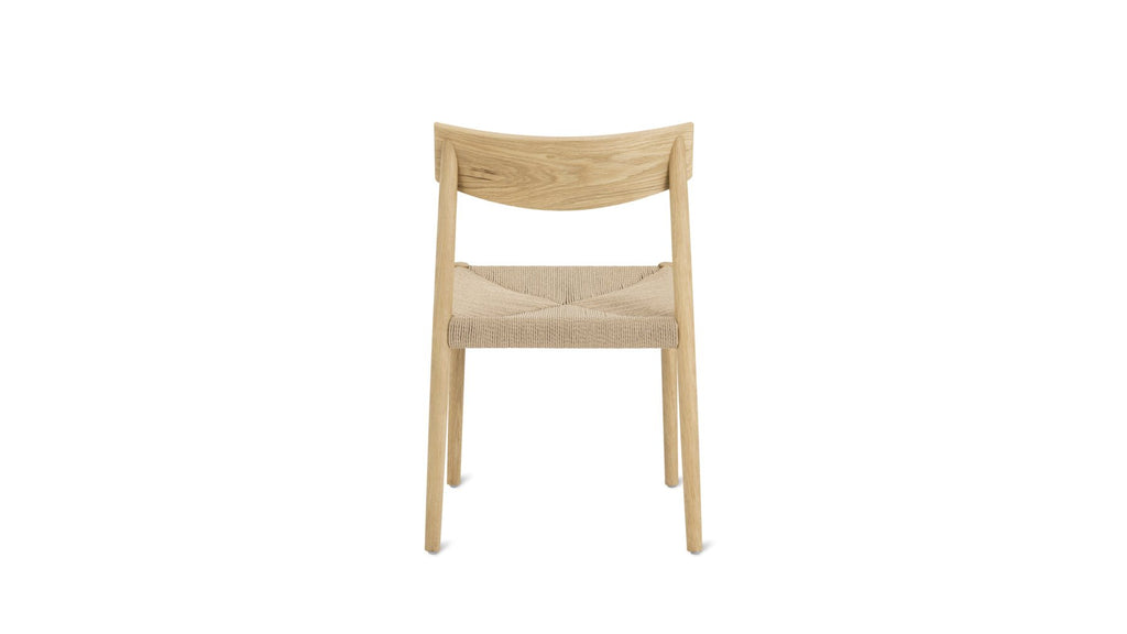 Chaises de salle à manger sans accoudoirs (lot de deux), chêne blanc/assise en corde de papier naturelle