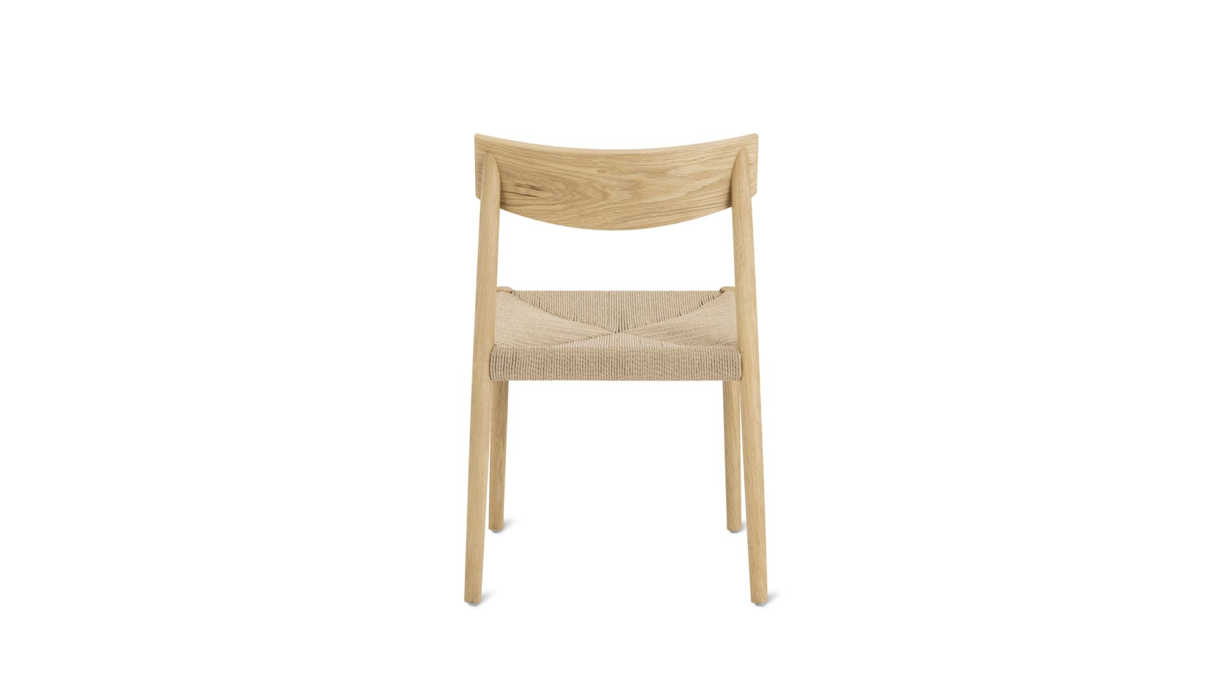 Chaises de salle à manger sans accoudoirs (lot de deux), chêne blanc/assise en corde de papier naturelle